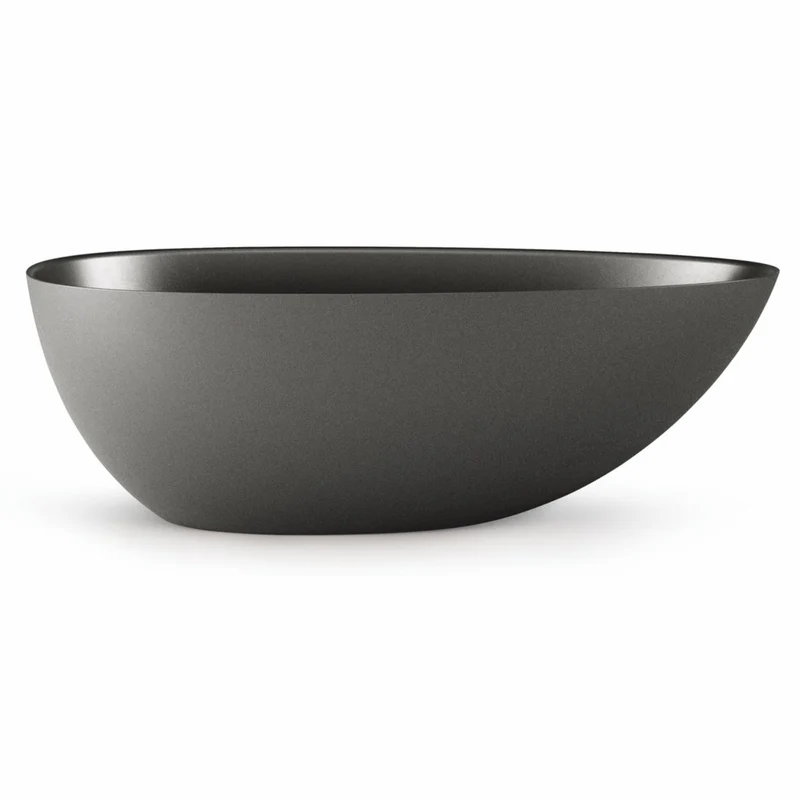 Casa Padrino Freistehende Luxus Badewanne in Eiform Graphit 170 cm