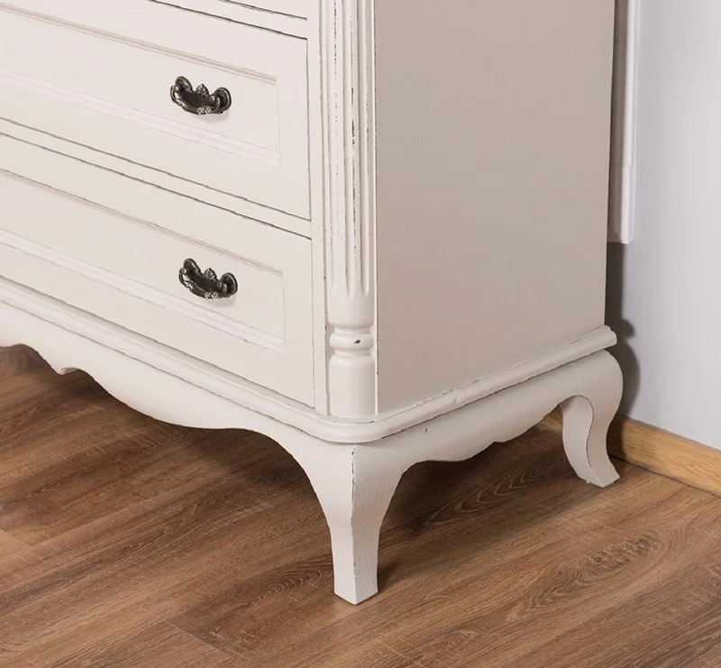 Casa Padrino Landhausstil Kommode mit 3 Schubladen Antik Hellgrau 110 x 48 x H. 89 cm - Landhausstil Möbel