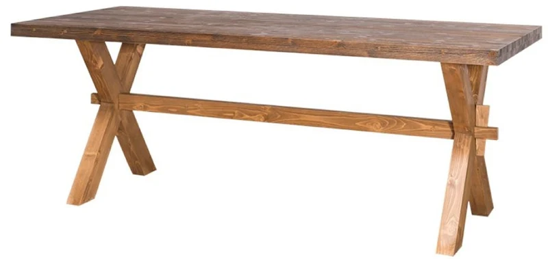 Casa Padrino Landhausstil Massivholz Esstisch / Küchentisch Braun 210 x 90 x H. 78 cm - Landhausstil Küchenmöbel