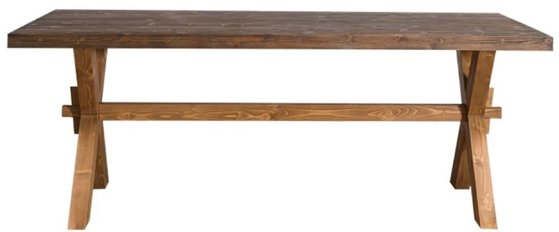 Casa Padrino Landhausstil Massivholz Esstisch / Küchentisch Braun 210 x 90 x H. 78 cm - Landhausstil Küchenmöbel