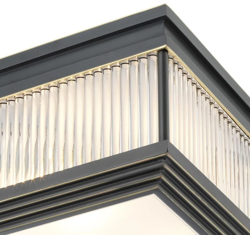 Casa Padrino Luxus Deckenleuchte Bronze 40,5 x 40,5 x H. 18,5 cm - Luxus Qualität