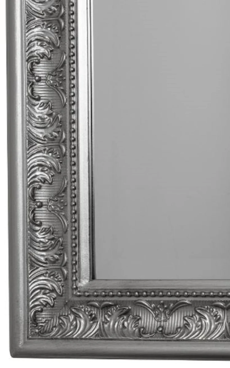 Casa Padrino Barock Spiegel / Wandspiegel Silber 62 x H. 82 cm - Möbel im Barockstil