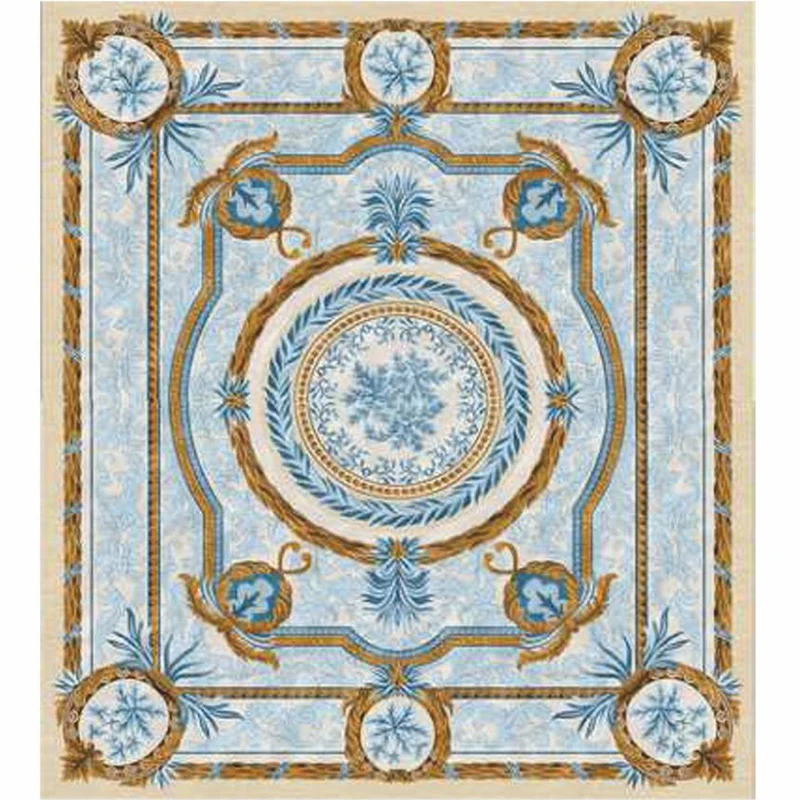 Casa Padrino Luxus Barock Hotel Teppich Blau / Braun / Creme - Verschiedene Größen