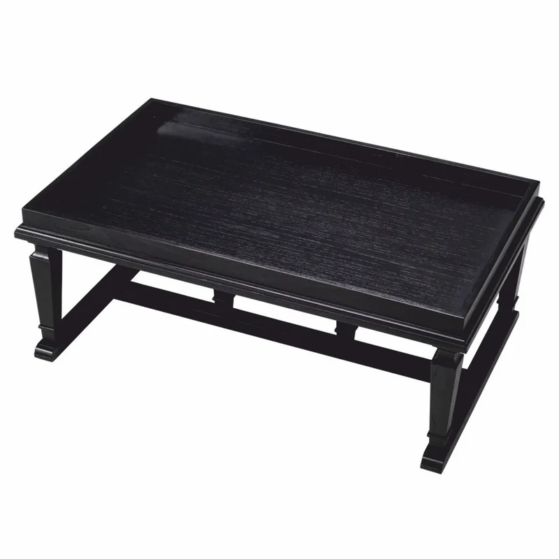 Casa Padrino Luxus Couchtisch Schwarz 130 cm - Hotel & Wohnzimmer Möbel