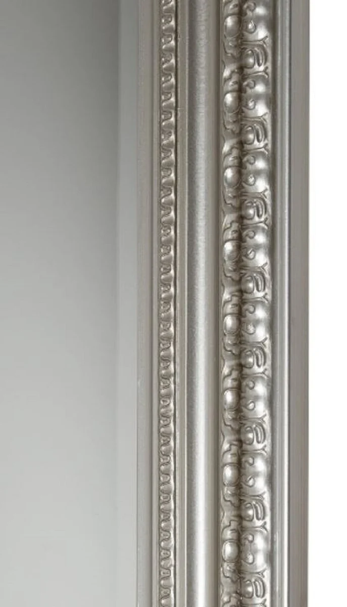 Casa Padrino Barock Wandspiegel Silber 65 x H. 190 cm - Möbel Barockstil