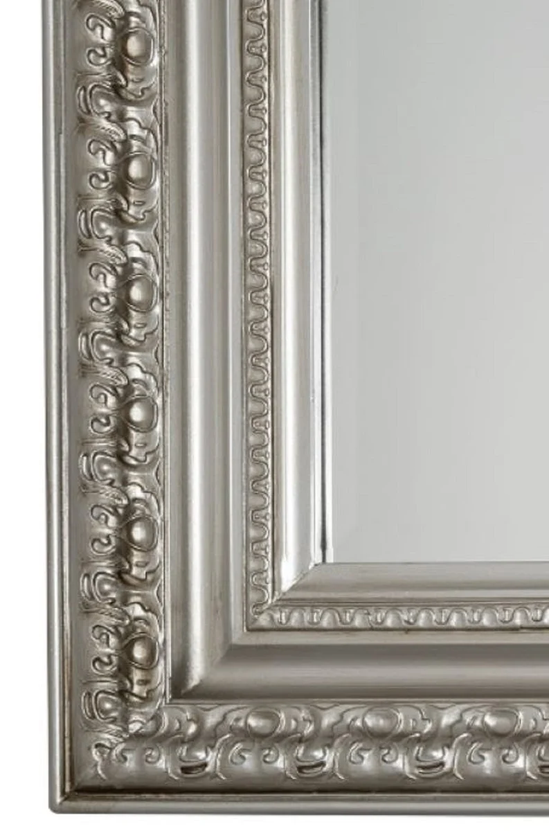 Casa Padrino Barock Wandspiegel Silber 65 x H. 190 cm - Möbel Barockstil
