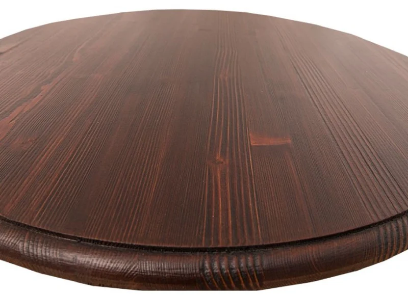 Casa Padrino Landhausstil Stehtisch Schwarz / Dunkelbraun Ø 78 x H. 110 cm - Runder Bartisch im Landhausstil