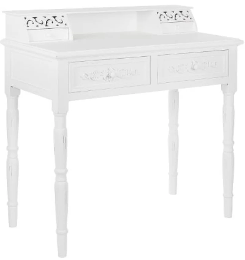 Casa Padrino Landhausstil Sekretär Antik Weiß 95 x 45 x H. 87 cm - Landhausstil Möbel im Shabby Chic Look