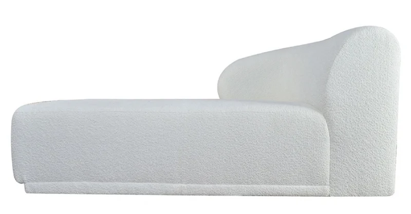 Casa Padrino Luxus Chaiselongue Linke Seite Weiß 166 cm - Modulare Wohnzimmer Möbel