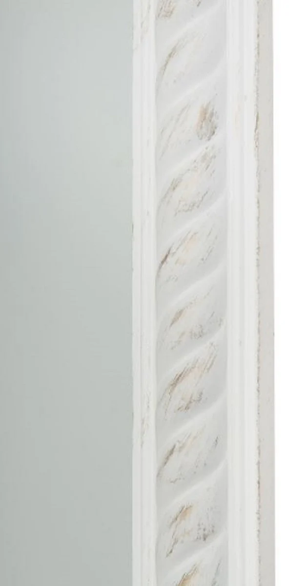 Casa Padrino Barock Wandspiegel Antik Weiß / Gold 52 x H. 62 cm - Barock Spiegel