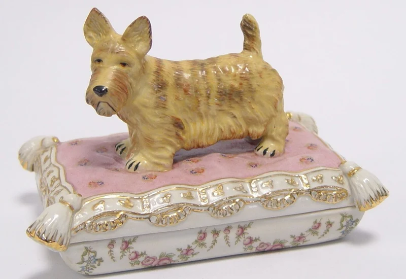 Casa Padrino Jugendstil Schmuckschatulle Weiß / Mehrfarbig 18 x 12,3 x H. 12 cm - Porzellan Deko Accessoires