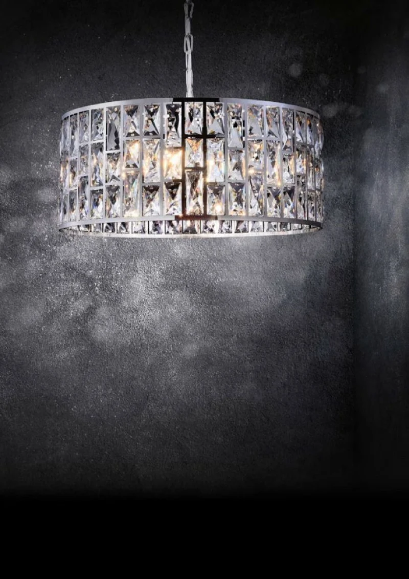 Casa Padrino Luxus Kronleuchter Silber Ø 50 x H. 21,2 cm - Eleganter Kronleuchter mit Kristallglas