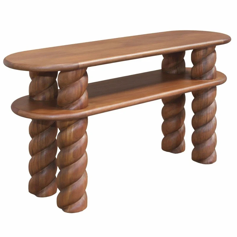 Casa Padrino Luxus Mahagoni Konsole Braun 164 cm - Luxus Mahagoni Möbel