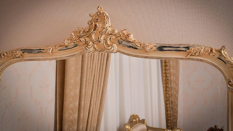 Casa Padrino Luxus Barock Spiegel Antik Creme H. 171 cm - Barock Möbel - Made in Italy