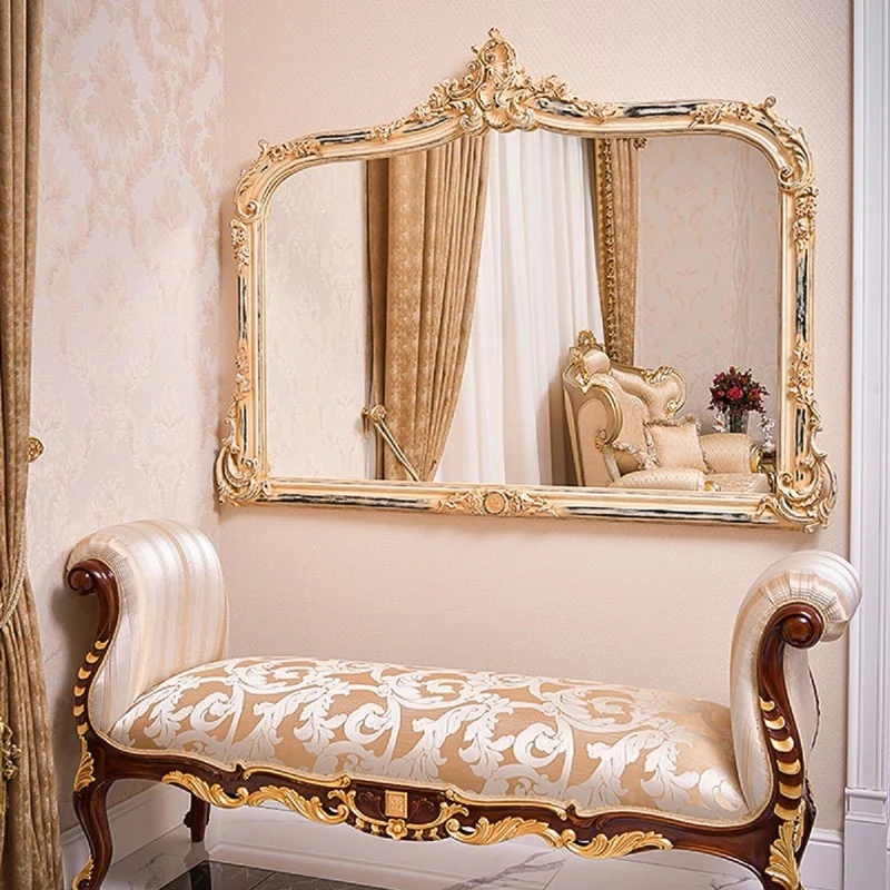 Casa Padrino Luxus Barock Spiegel Antik Creme H. 171 cm - Barock Möbel - Made in Italy
