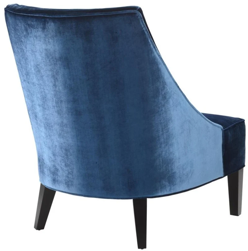 Casa Padrino Luxus Sessel Ägäisches Blau / Schwarz 70 x 88 x H. 85 cm - Hotel Möbel