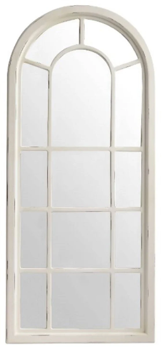 Casa Padrino Landhausstil Spiegel Antik Weiß 70 x 4 x H. 160 cm - Handgefertigter Wandspiegel im Shabby Chic Look