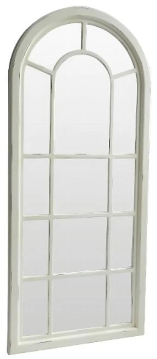 Casa Padrino Landhausstil Spiegel Antik Weiß 70 x 4 x H. 160 cm - Handgefertigter Wandspiegel im Shabby Chic Look