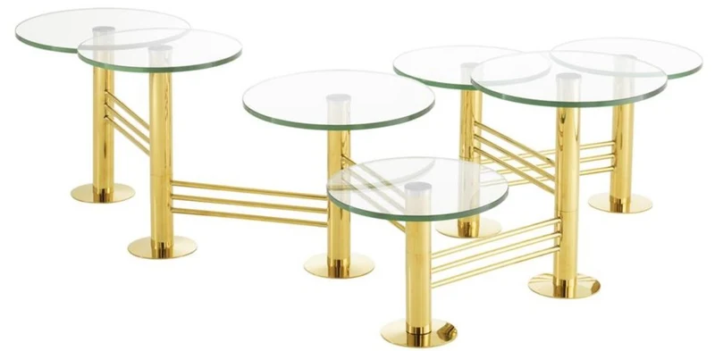 Casa Padrino Designer Wohnzimmertisch / Couchtisch Gold - Designer Wohnzimmermöbel