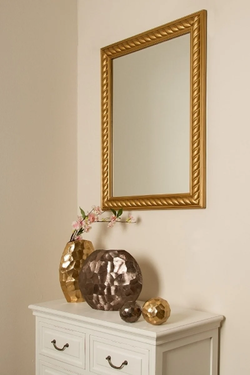 Casa Padrino Barock Spiegel / Wandspiegel Antik Gold 62 x H. 82 cm - Möbel im Barockstil