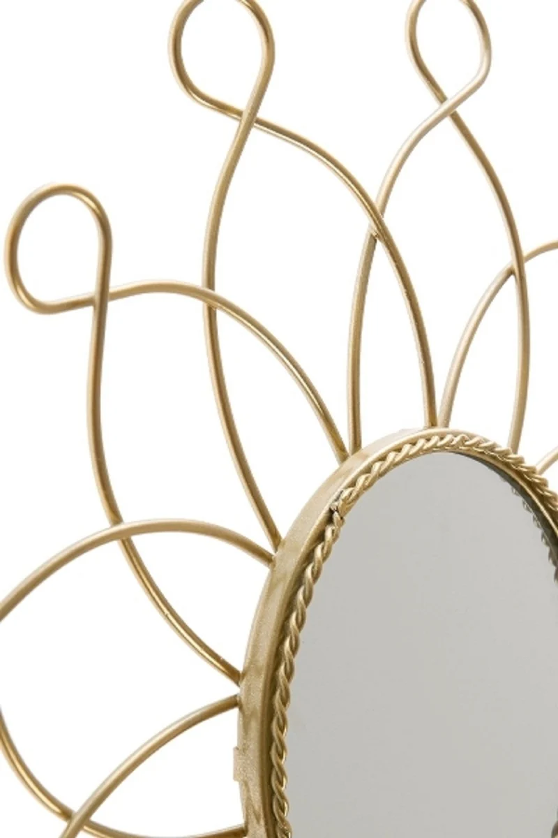 Casa Padrino Designer Metall Spiegel Set Gold Ø 25 cm - Wandspiegel 3er Set