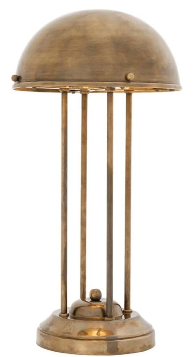 Casa Padrino Luxus Schreibtischleuchte Vintage Messingfarben Ø 26,5 x H. 50 cm - Luxus Qualität