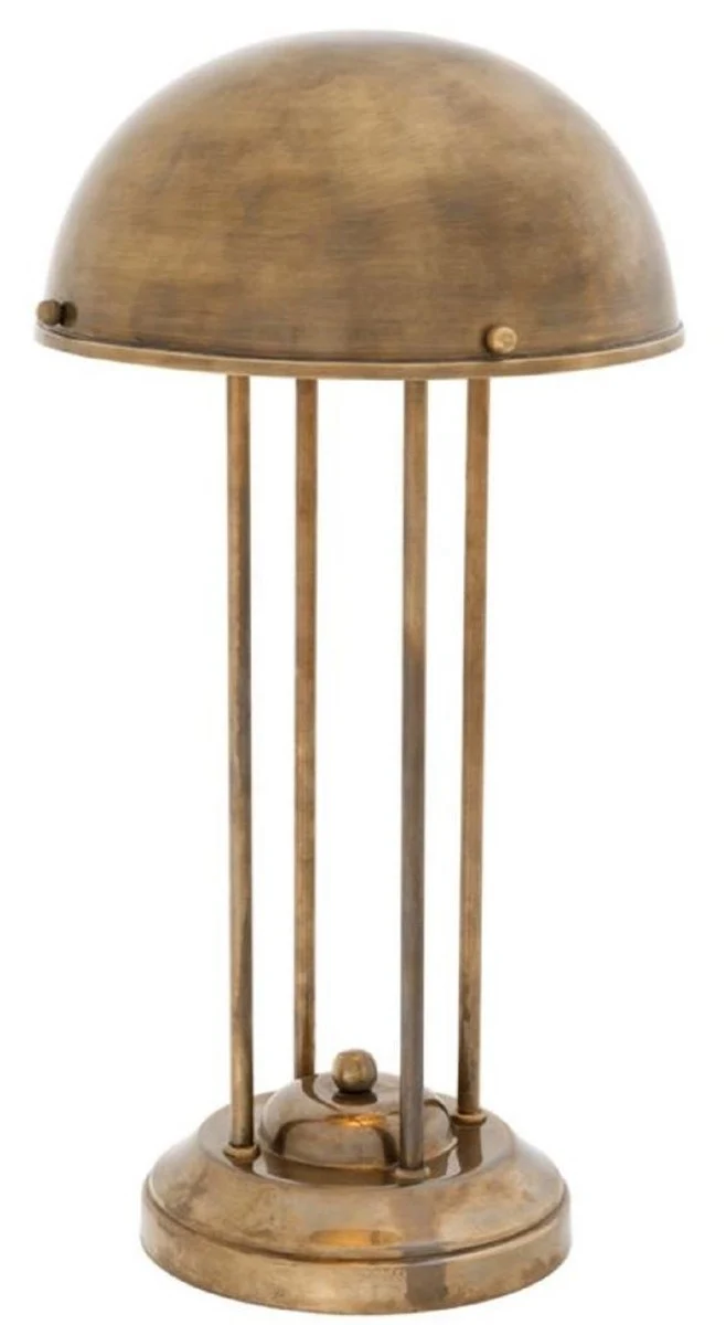 Casa Padrino Luxus Schreibtischleuchte Vintage Messingfarben Ø 26,5 x H. 50 cm - Luxus Qualität