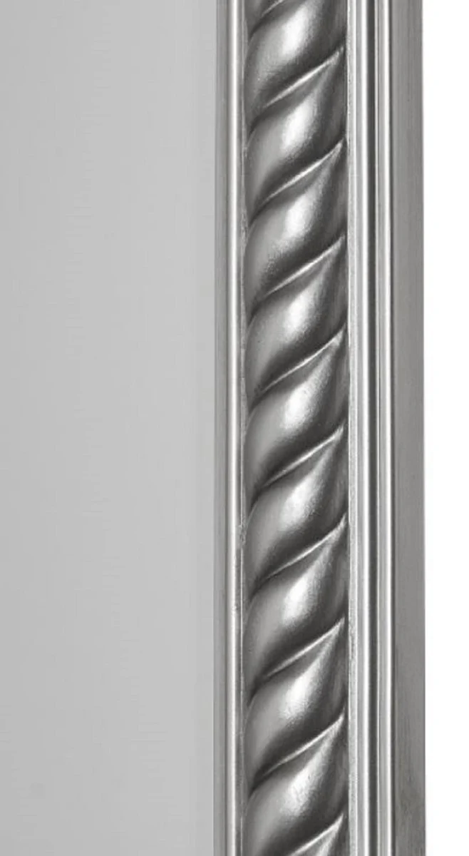 Casa Padrino Barock Wohnzimmer Spiegel / Wandspiegel Antik Silber 72 x H. 132 cm - Barockmöbel