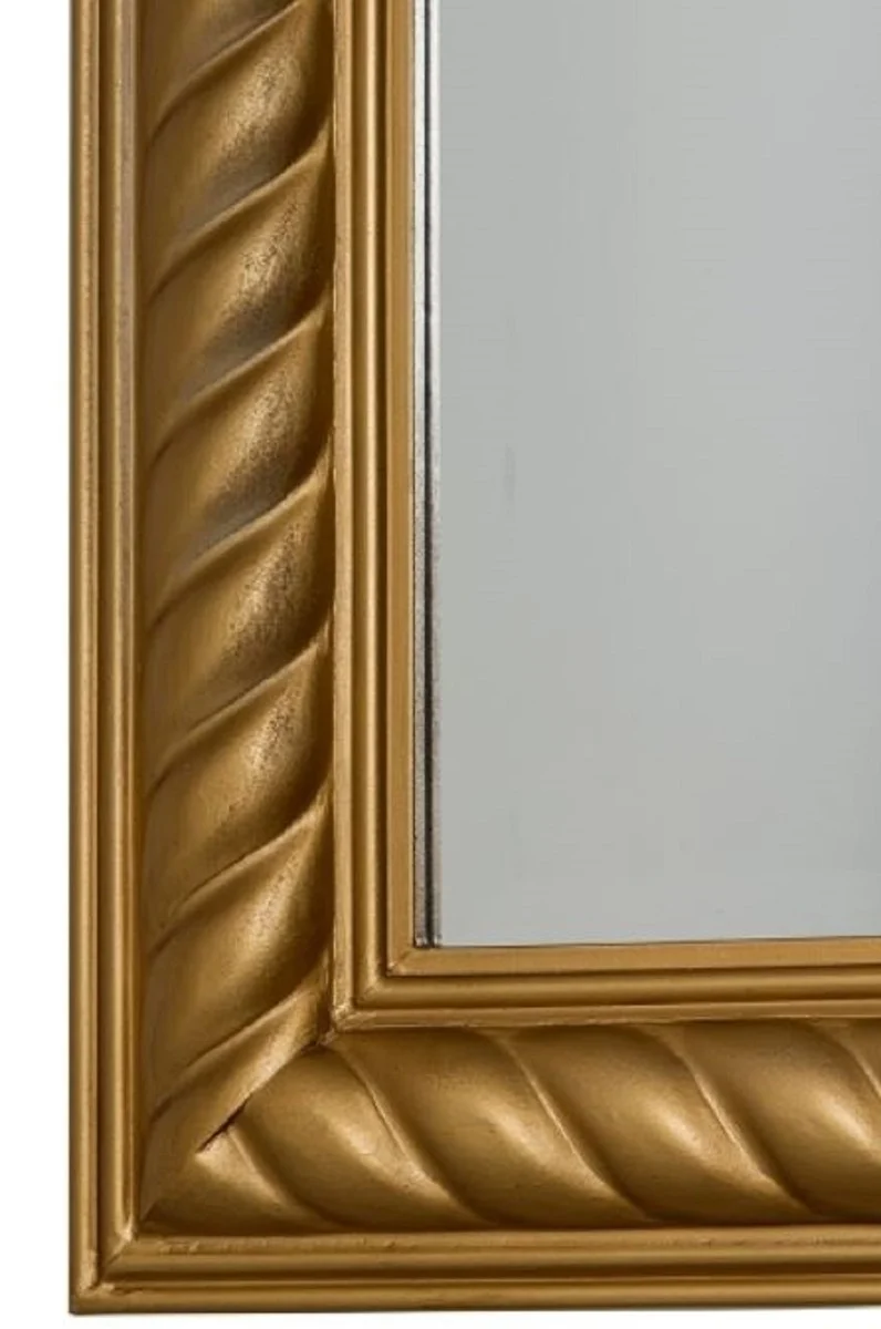 Casa Padrino Barock Wohnzimmer Spiegel / Wandspiegel Antik Gold 72 x H. 132 cm - Barockmöbel