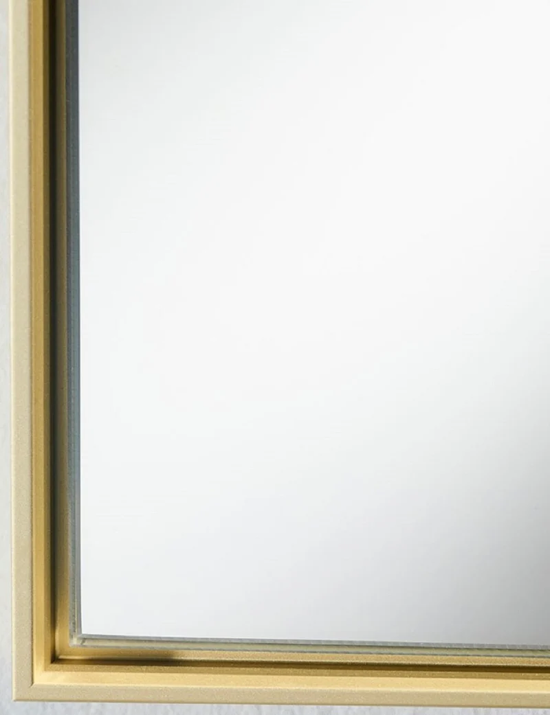 Casa Padrino Wandspiegel mit mattgoldem Aluminiumrahmen 80 x H. 120 cm - Luxus Spiegel