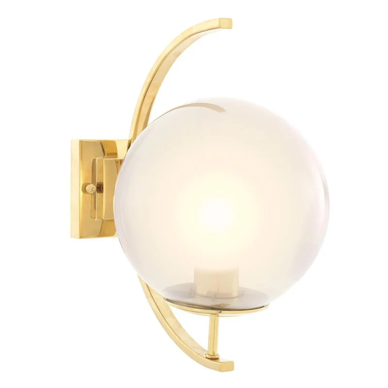 Casa Padrino Designer Wohnzimmer Wandleuchte Gold 20 x 30 x H. 32 cm - Designermöbel
