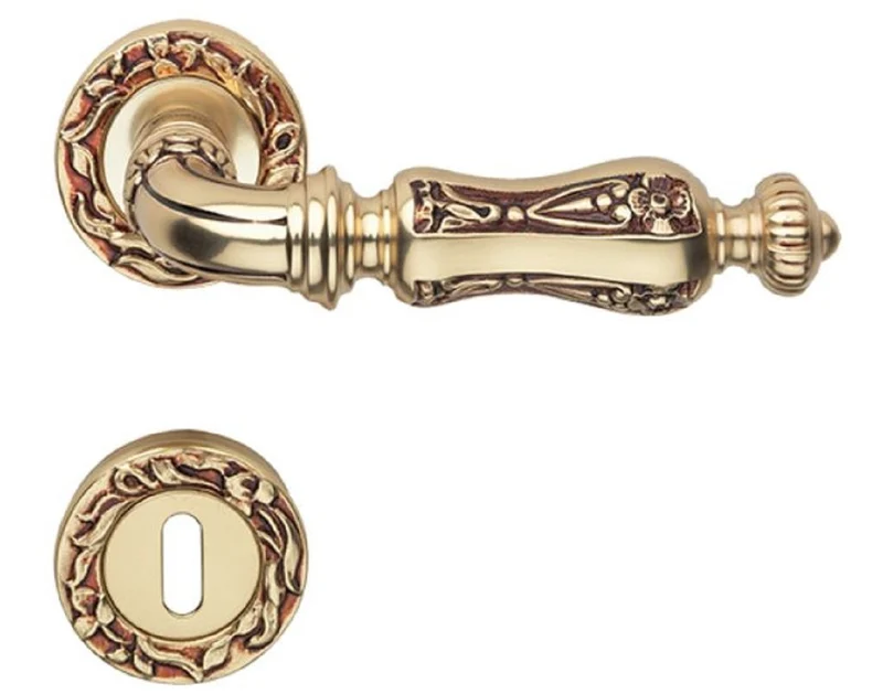 Casa Padrino Barock Türgriff Set Französisches Gold 15,5 x H. 5,3 cm - Türklinken im Barockstil