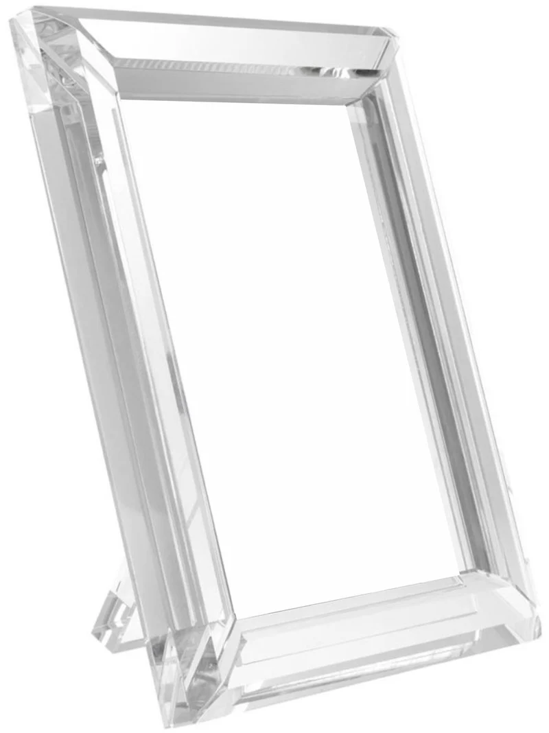 Casa Padrino Tisch-Bilderrahmen Set 19 x 2,5 x H. 24 cm - Luxus Kristallglas Deko Accessoires