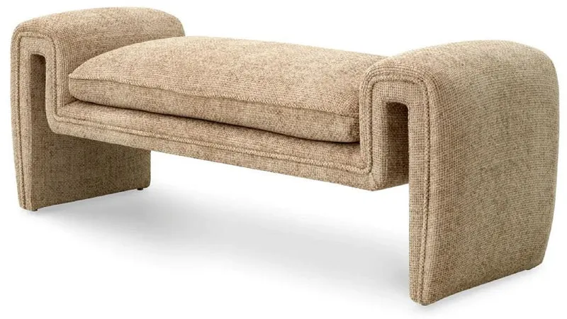 Casa Padrino Luxus Sitzbank Sandfarben 144 cm - Luxus Qualität