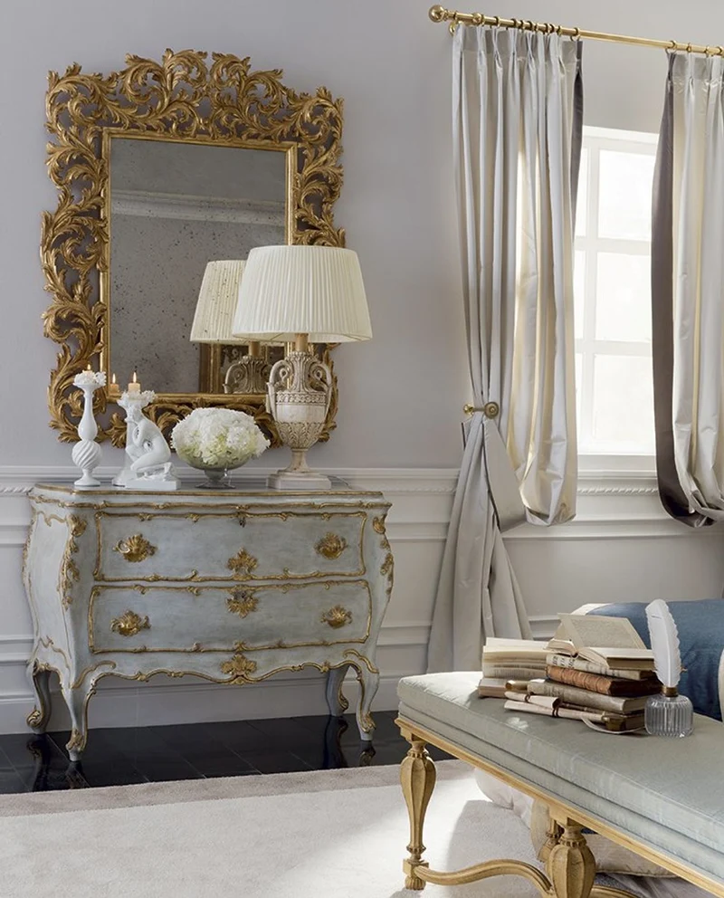 Casa Padrino Luxus Barock Spiegel Antik Gold mit antikem Spiegelglas - Prunkvoller italienischer Barockstil Wandspiegel - Luxus Möbel im Barockstil - Handgefertigte Barock Möbel - Made in Italy