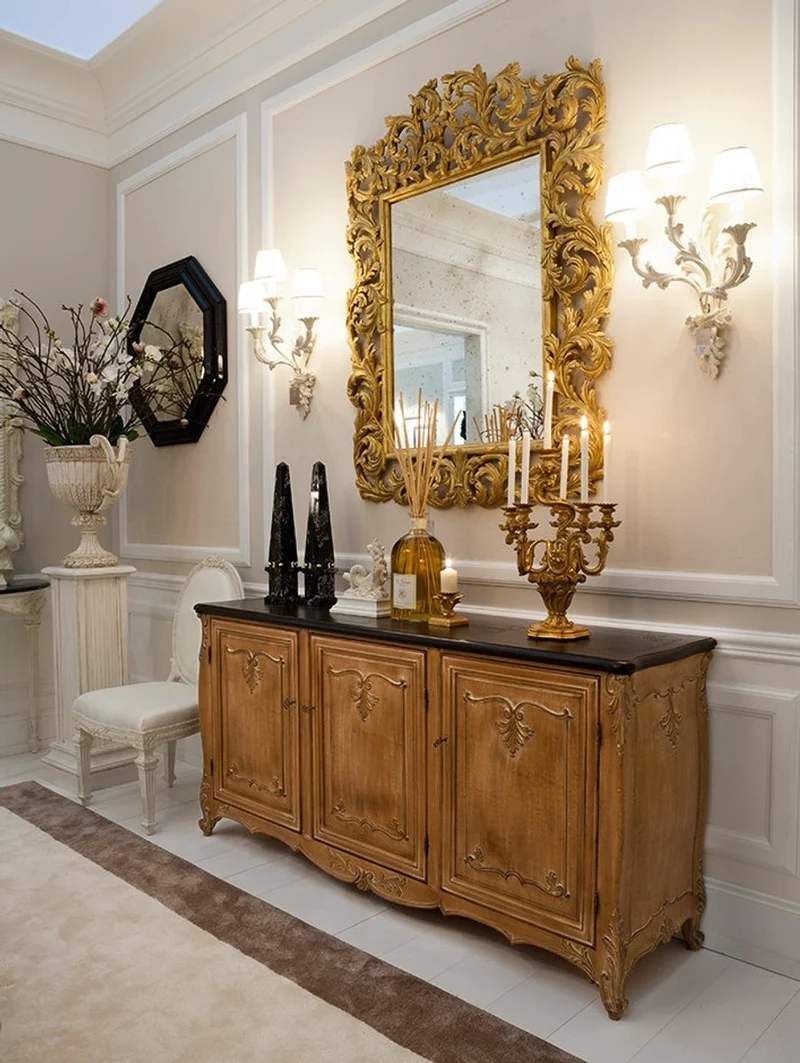 Casa Padrino Luxus Barock Spiegel Antik Gold mit antikem Spiegelglas - Prunkvoller italienischer Barockstil Wandspiegel - Luxus Möbel im Barockstil - Handgefertigte Barock Möbel - Made in Italy