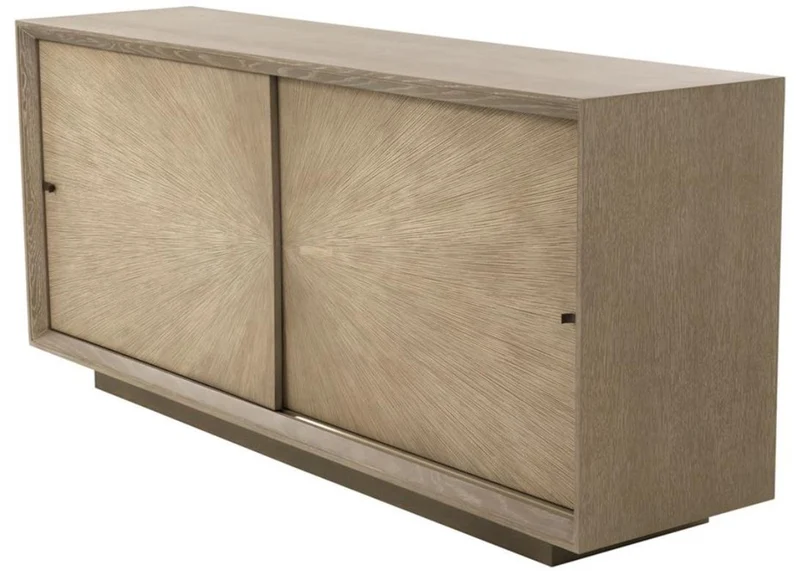 Casa Padrino Luxus Sideboard mit 2 Schiebetüren Braun 180 x 45 x H. 80 cm - Luxus Qualität