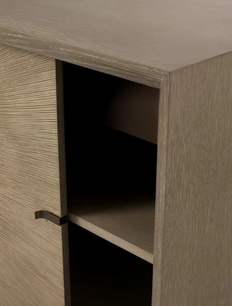 Casa Padrino Luxus Sideboard mit 2 Schiebetüren Braun 180 x 45 x H. 80 cm - Luxus Qualität