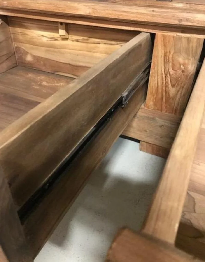 Casa Padrino Landhausstil Teakholz Schlafzimmer Schrank Braun 165 cm