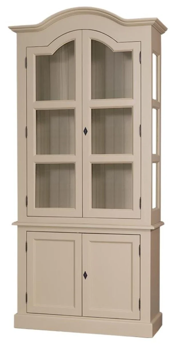 Casa Padrino Landhausstil Wohnzimmerschrank mit 4 Türen Beige 104 x 39 x H. 220 cm - Wohnzimmermöbel