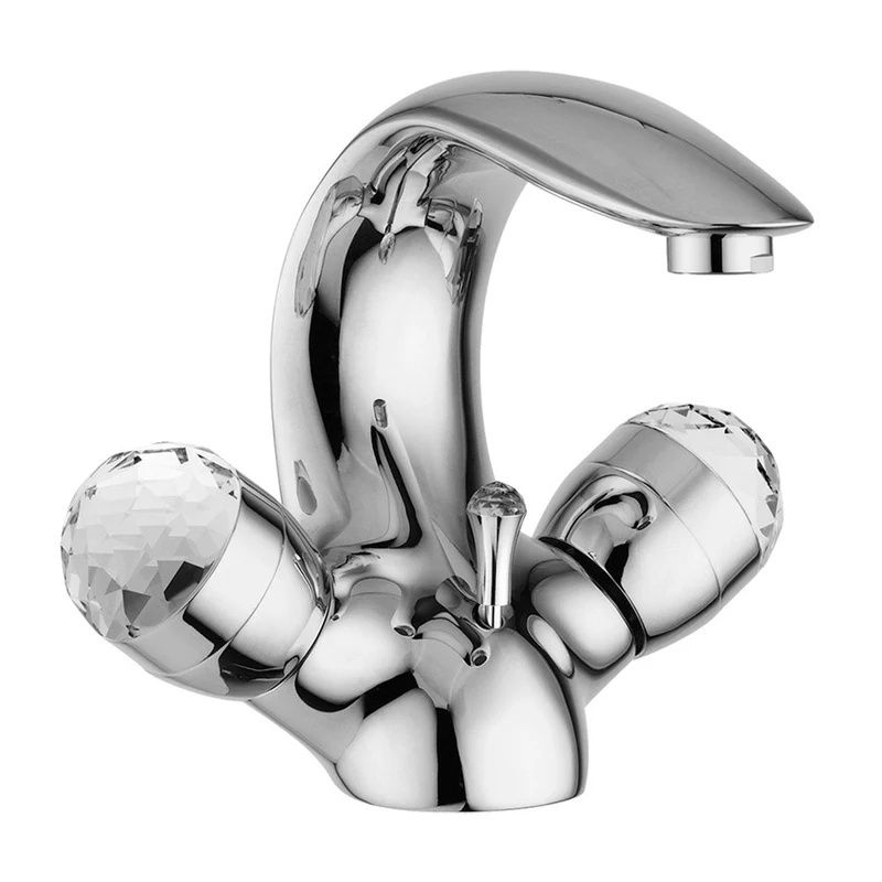 Luxus Bad Zubehör - Jugendstil Retro Waschtisch Armatur Einlochbatterie Serie Cristallo - Made in Italy