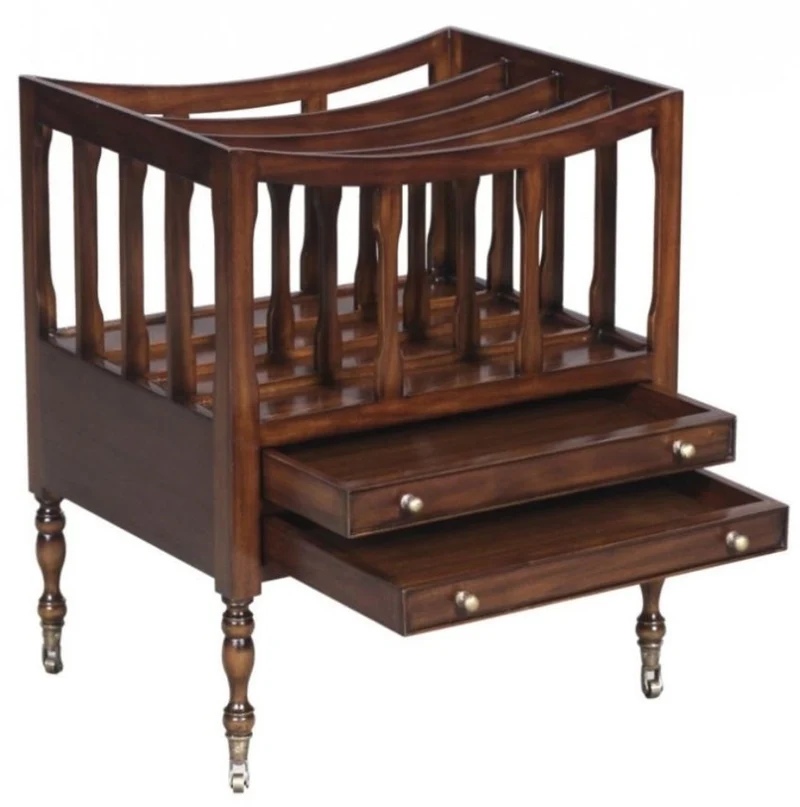 Casa Padrino Luxus Mahagoni Zeitungsständer / Zeitschriftenständer Braun 48 x 38 x H. 55 cm - Luxus Kollektion