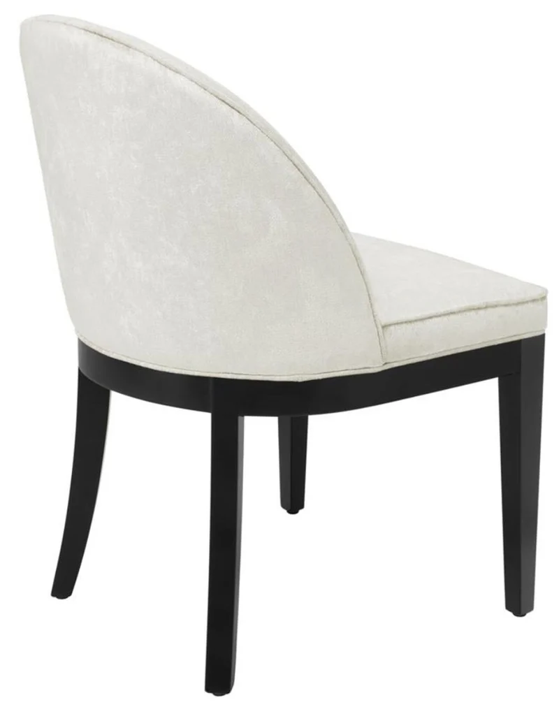 Casa Padrino Luxus Esszimmerstuhl Altweiß / Schwarz 55 x 61 x H. 84 cm - Luxus Möbel