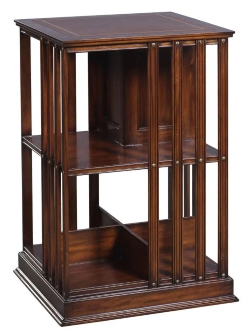 Casa Padrino Luxus Mahagoni Bücherschrank Braun 49 x 49 x H. 80 cm - Luxus Kollektion