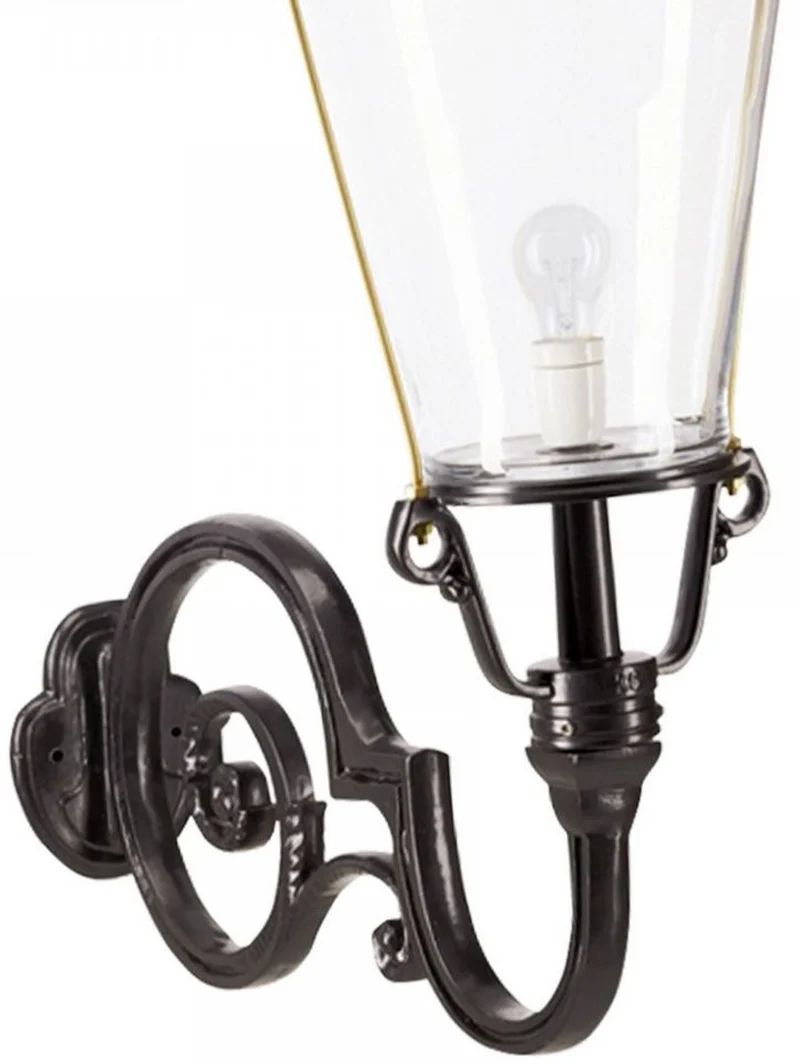 Casa Padrino Jugendstil Außenwandleuchte / Außenlampe Schwarz 37 x 76 x H. 105 cm - Luxus Qualität