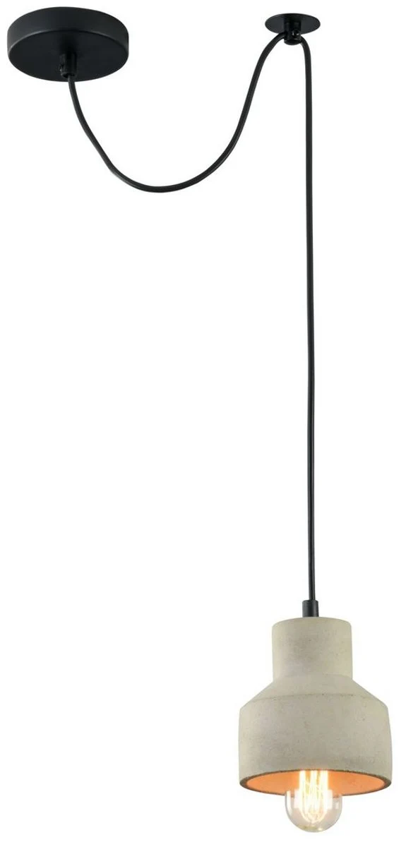 Casa Padrino Hängeleuchte Moderne Pendelleuchte in Grau aus Beton Ø 12,5 x H. 13,5 cm