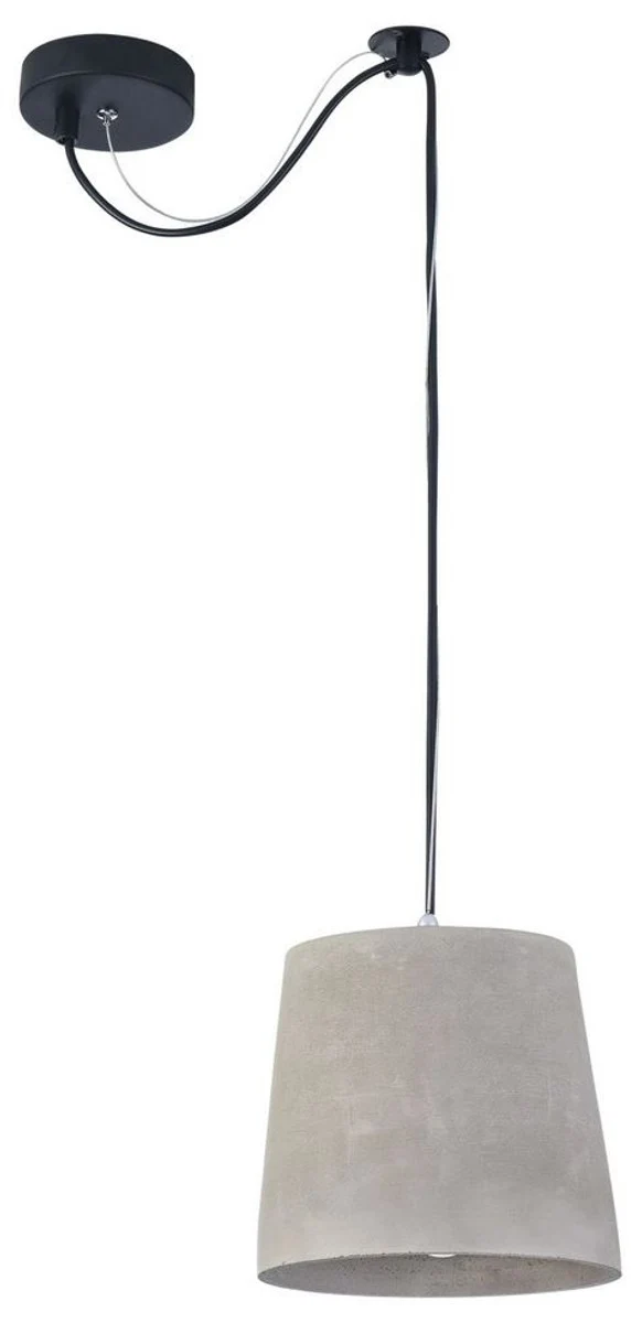 Casa Padrino Moderne Hängeleuchte aus Beton in Grau Ø 19 x H. 17 cm - Stilvolle Pendelleuchte für Innenräume