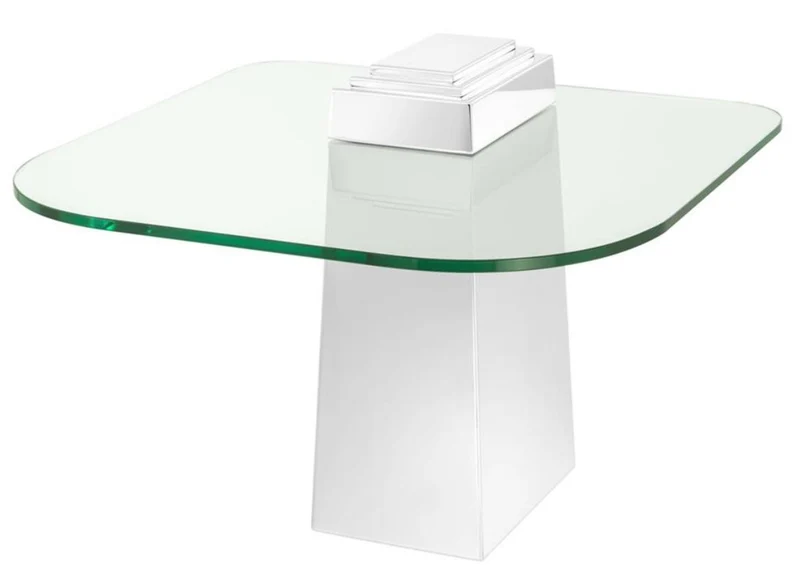 Casa Padrino Luxus Beistelltisch Silber 65 x 65 x H. 51 cm - Luxus Qualität