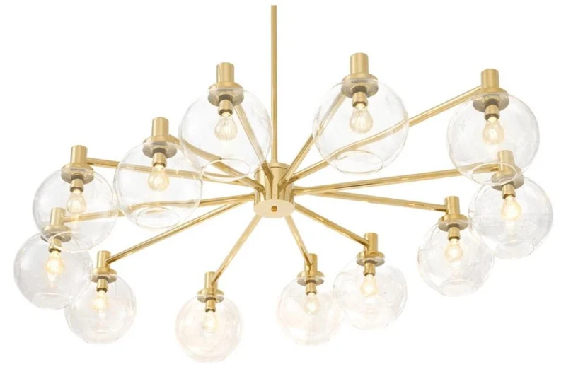 Casa Padrino Luxus Kronleuchter Gold 150 x 105 x H. 37 cm - Limited Edition