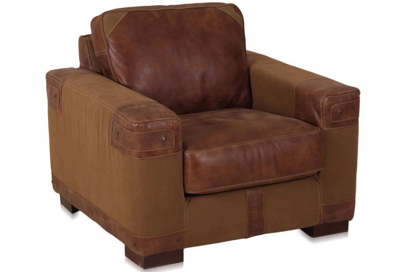 Casa Padrino Luxus Echtleder Sessel Braun 92 x H. 93 cm - Chesterfield Möbel